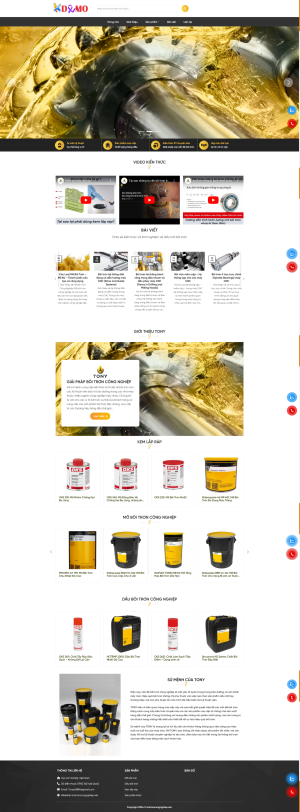 Theme WordPress Dầu Mỡ Bôi Trơn Công Nghiệp