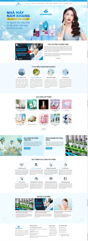 Theme WordPress Gia Công Mỹ Phẩm