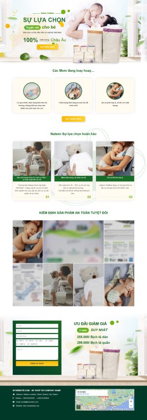 Theme WordPress Bỉm Mẹ Bé