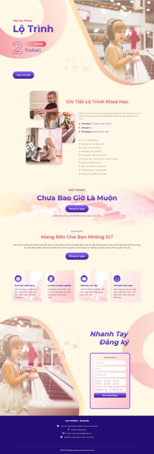 Theme WordPress Khóa Học Đàn Piano