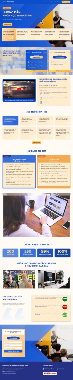 Theme WordPress Khóa Học Maketing